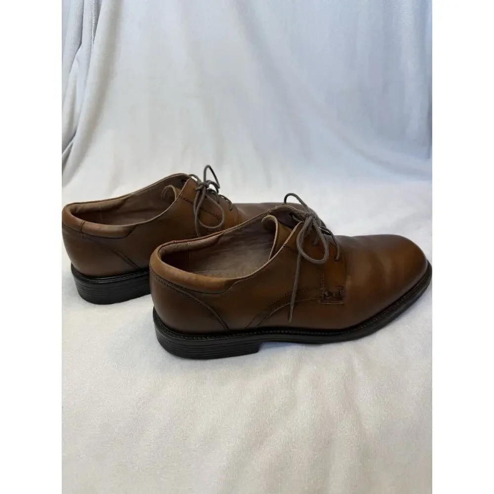 Bostonian Men's Genuine Leather Cognac Oxford Dress Shoes 9W Lace Up